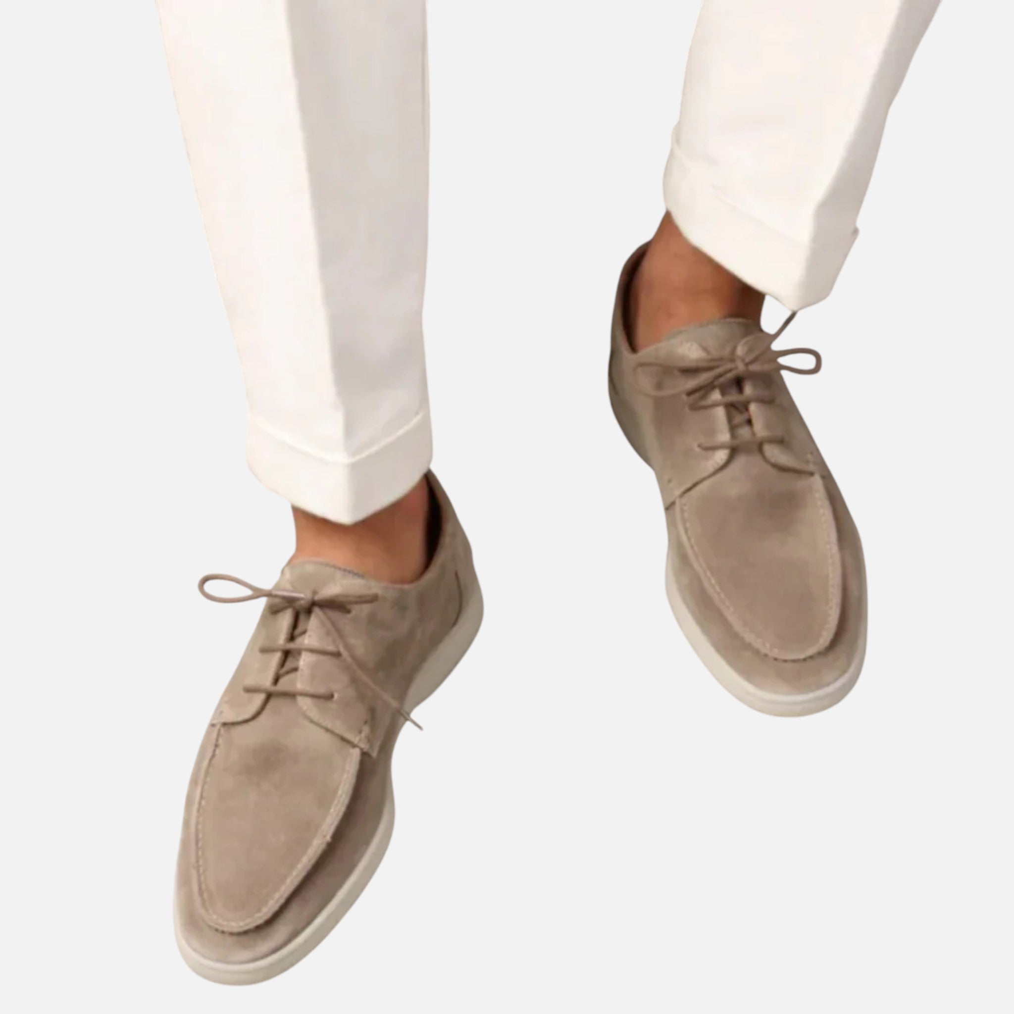 Aurevien | Men’s Suede Heritage Lace-Up Loafers