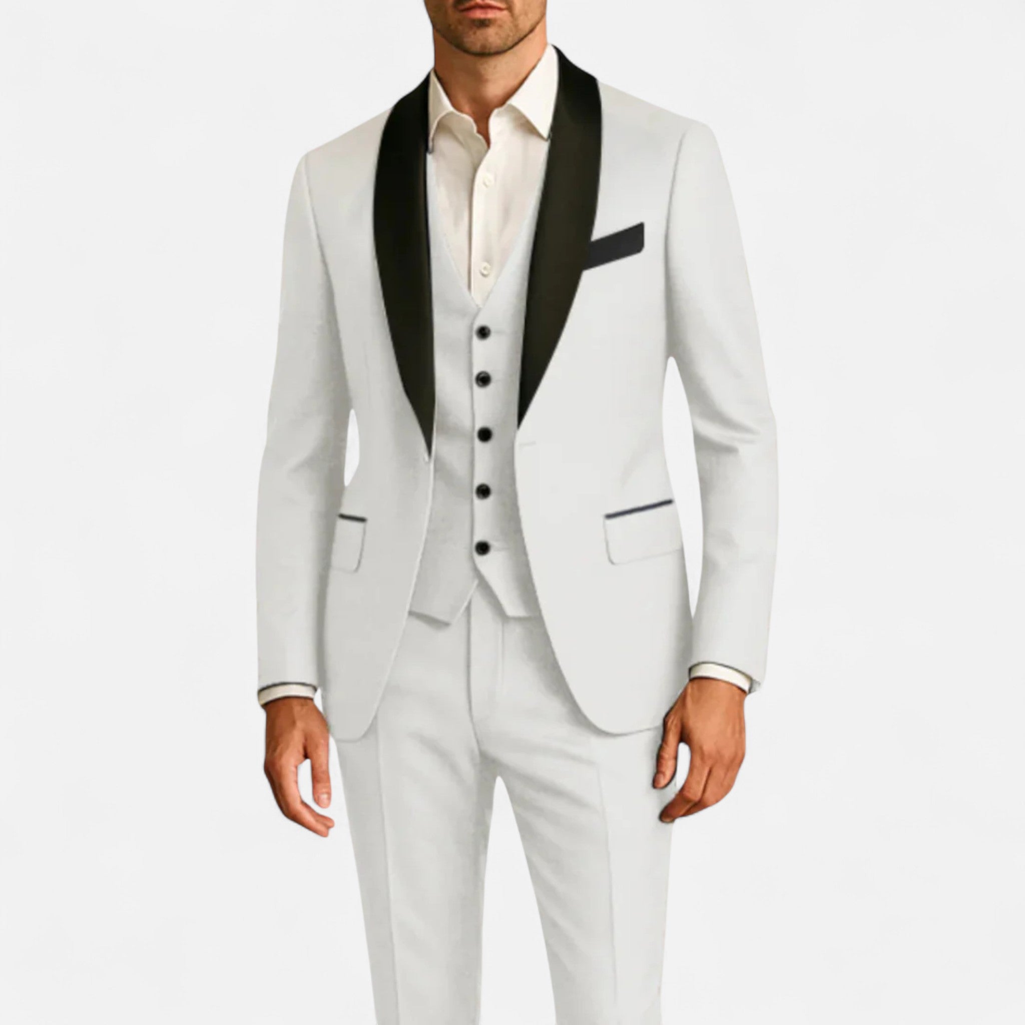 Aurevien | Men’s Tuxedo Three-Piece Suit – Heritage Elegance