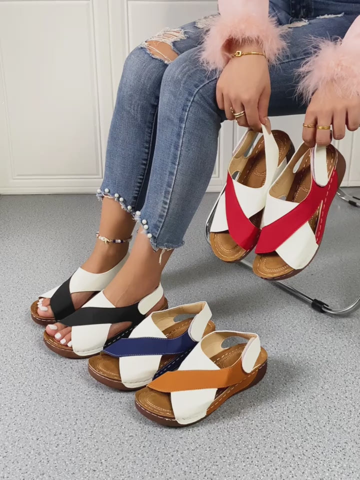 Women’s Cross Strap Sandals for Walking Comfort Summer Outdoor