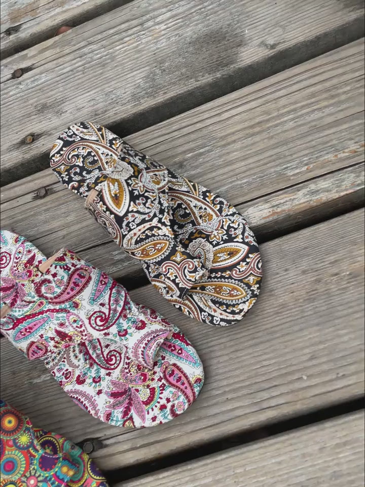 Women’s Comfortable Slip-On Sandals for Walking Floral Print